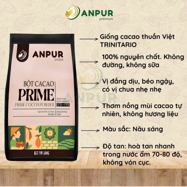Alternative view of BỘT CACAO NGUYÊN CHẤT CAO CẤP PRIME