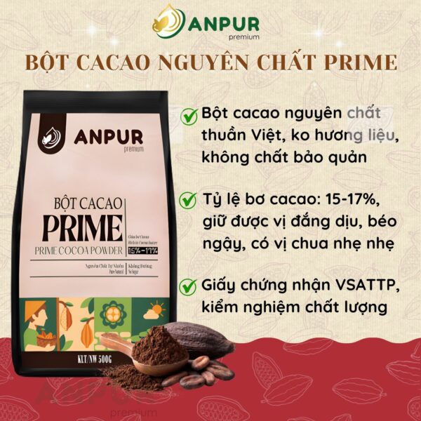 BỘT CACAO NGUYÊN CHẤT CAO CẤP PRIME