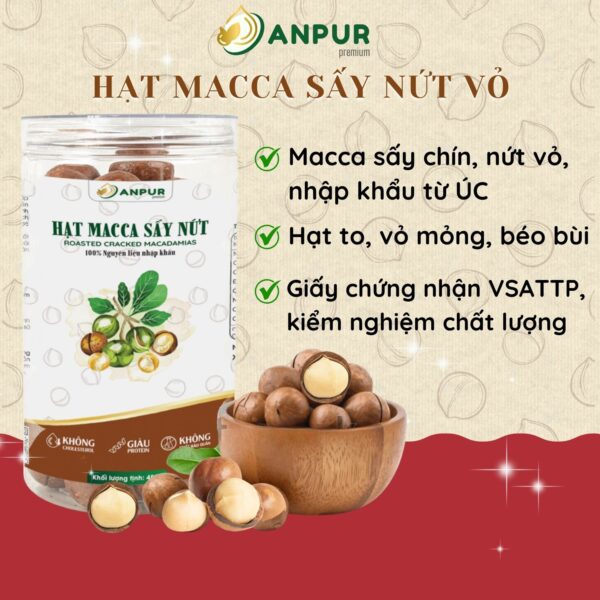 HẠT MACCA ÚC SẤY NỨT VỎ